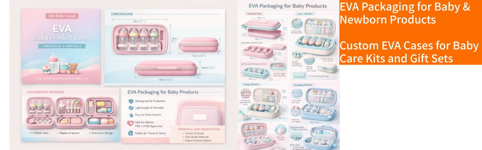 Custom EVA Cases for Baby Care Kits and Newborn Gift Sets